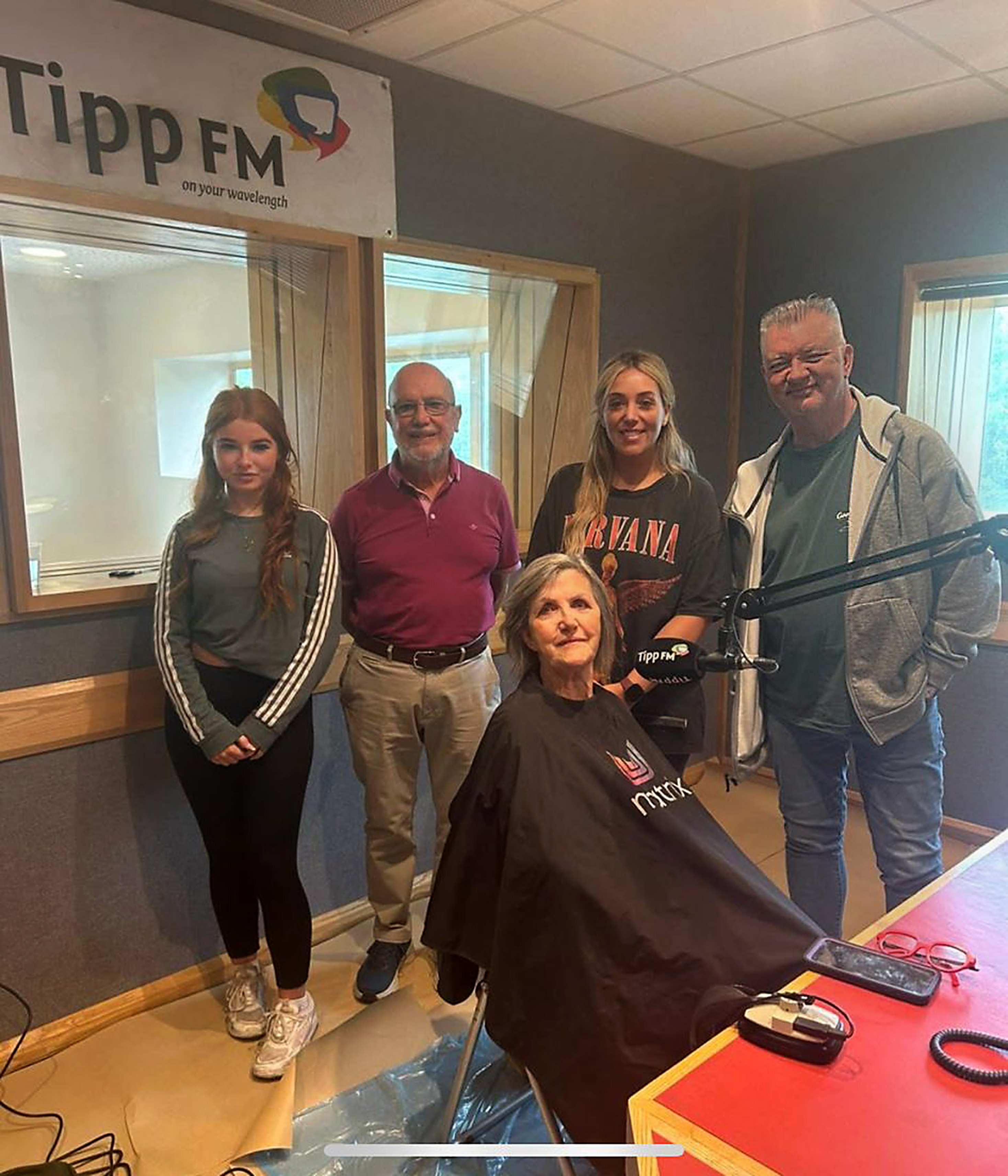 Helen Walsh before her headshave fundraiser for SERT