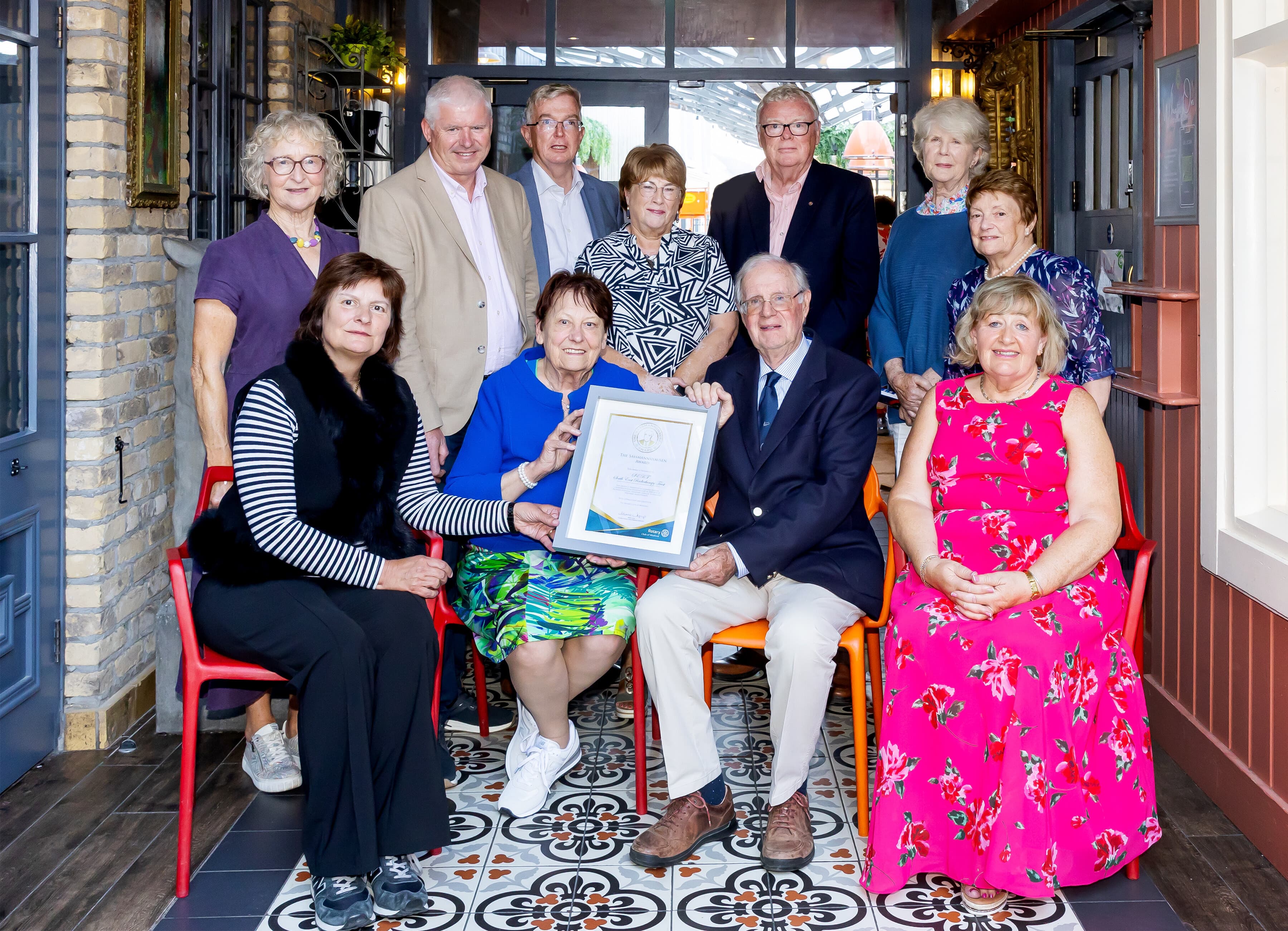 Wexford Rotary Club’s presentation of the Jurgen Sassmanhausen award to Gordon Watson